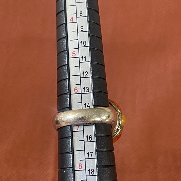 Silver ring with beautiful turquoise and Multi Stones - Picture 5 of 6